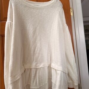 Free People Cream Tunic Top